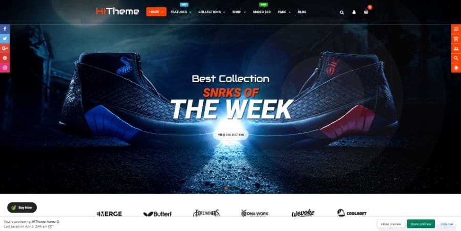 HiTheme - Responsive & Multipurpose Sectioned Bootstrap 4 Shopify Theme