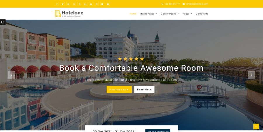 Hotelone WordPress Theme