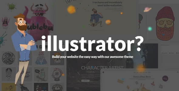 Illustrator - Illustration & Artist Portfolio - Best WordPress Themes for Comics