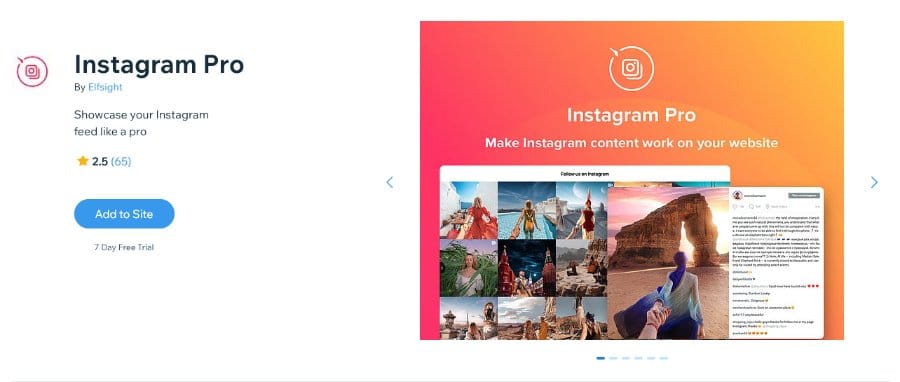 Instagram Pro Wix App