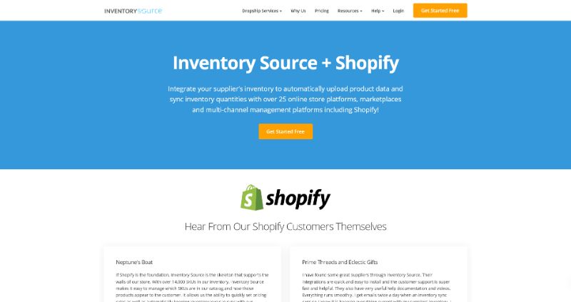 Inventory Source + Shopify