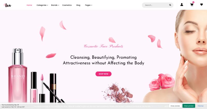 Iva - Beauty Cosmetics Shopify Theme