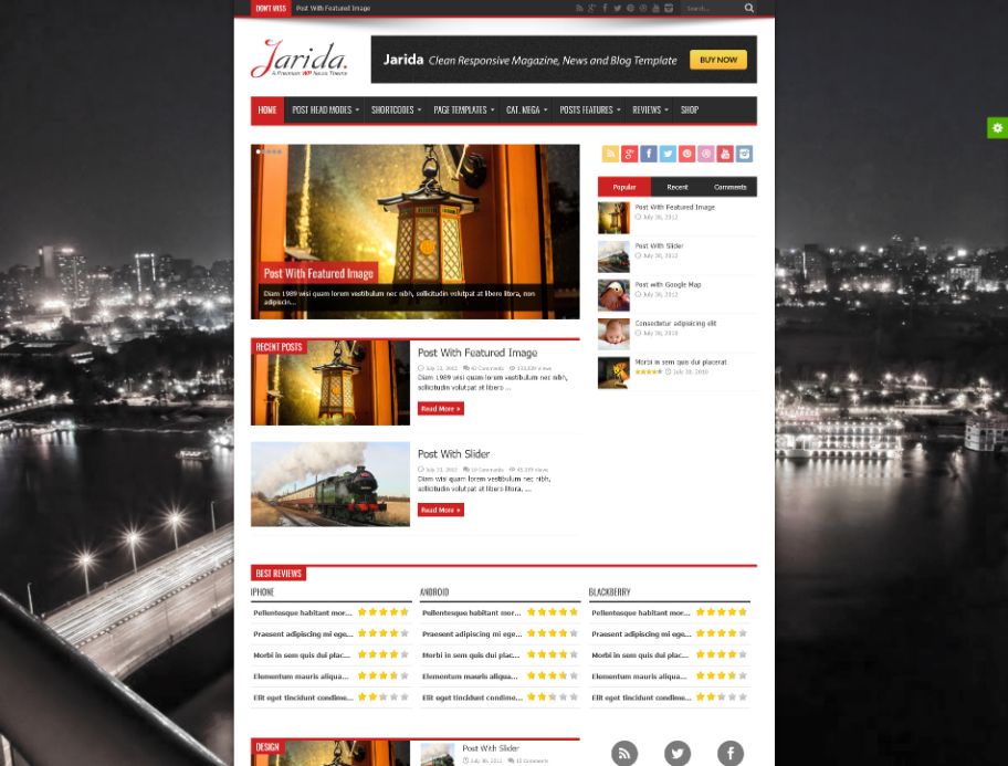 Jarida - Responsive WordPress News, Magazine, Blog