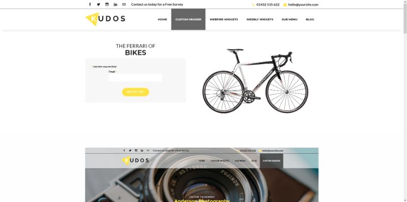 Kudos - Weebly Template