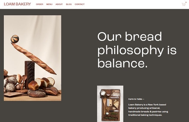 LOAM BAKERY Template Squarespace