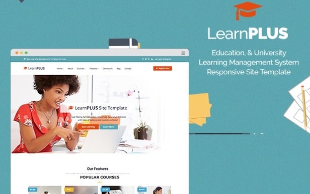 LearnPLUS Education LMS Responsive Theme