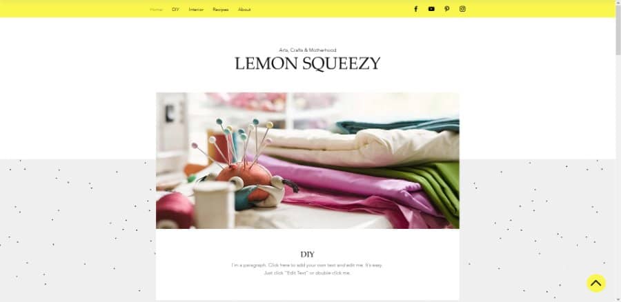 Lemon Squeezy Blog Wix Template