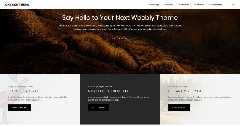 Luminous Oxygen Weebly Theme