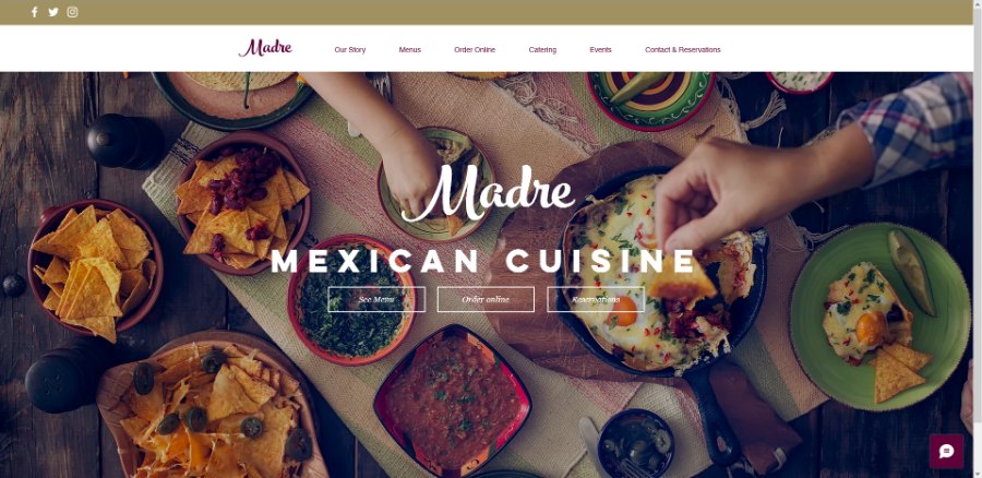 Madre Wix Restaurant Template