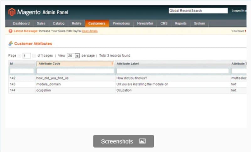 Magento Customer Attributes Extension