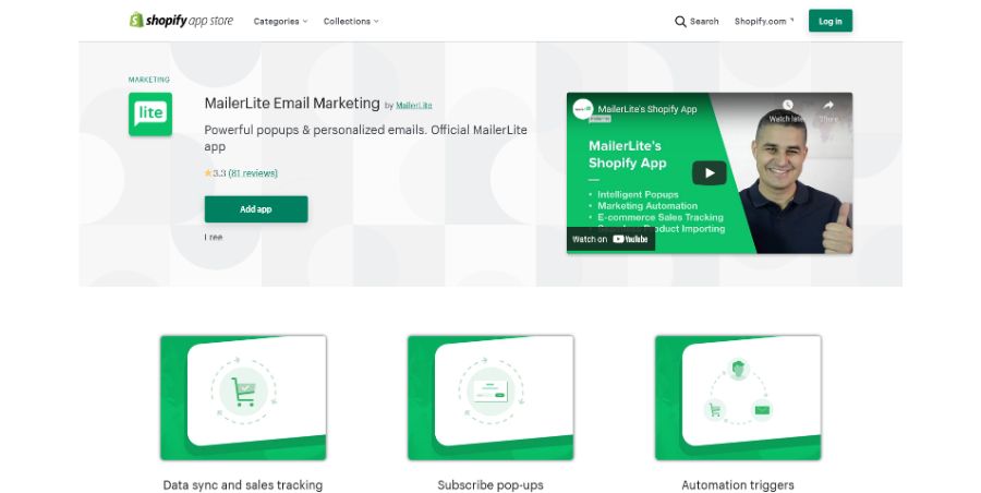 MailerLite Email Marketing Shopify App