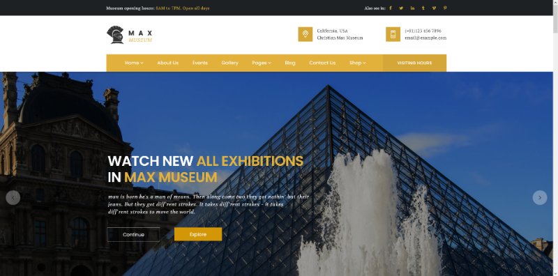 Max Museum - History & Archaeology WordPress Theme