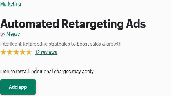 Meazy Automated Retargeting Ads Shopify App