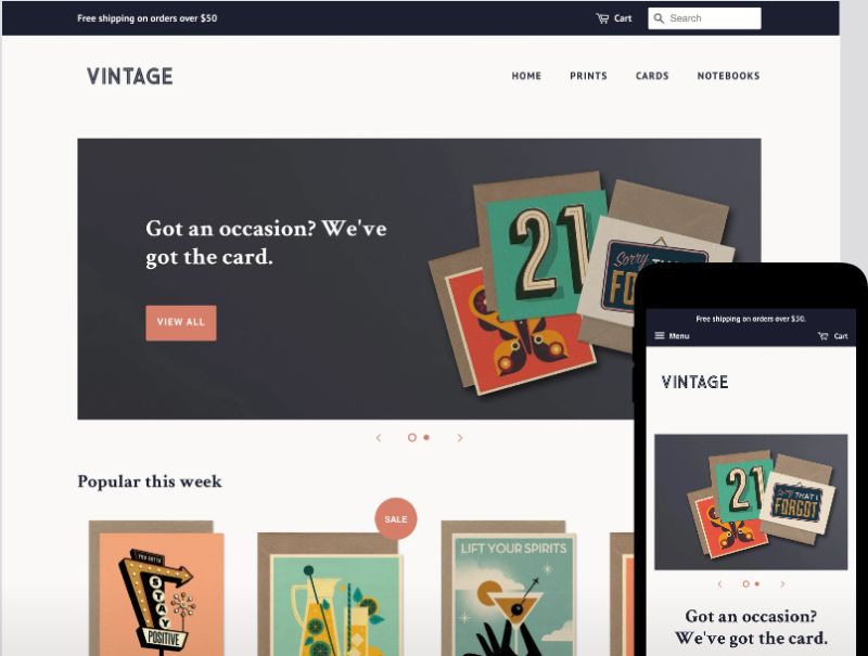 Minimal Vintage Shopify Theme