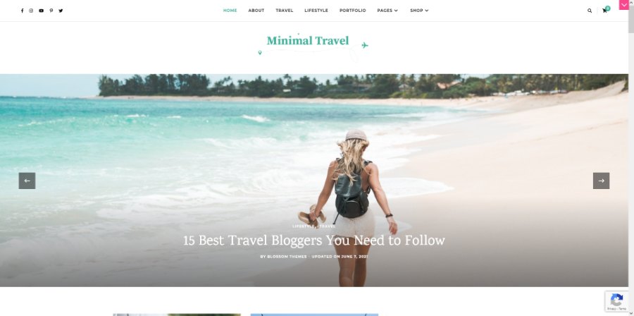 Minimal Travel WordPress Theme