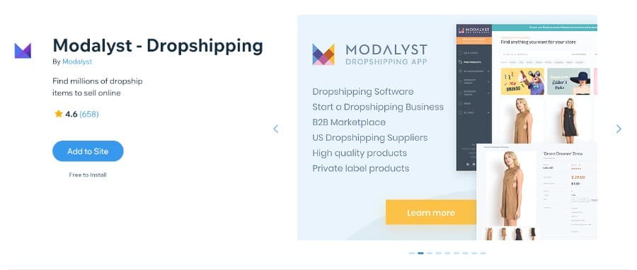 Modalyst - Dropshipping Wix App