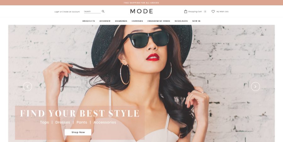 Mode Fashion Theme – Shift4Shop