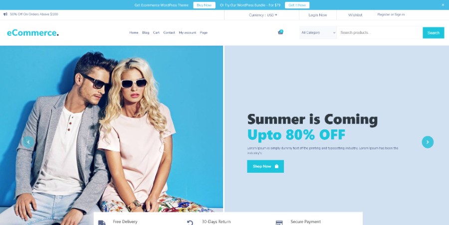 Modern Ecommerce WordPress Theme