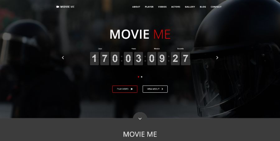 Movie Me - One Page Responsive WordPress Theme