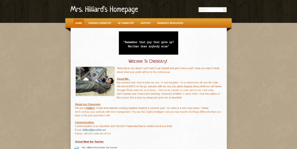 Mrs. Hilliard's Homepage