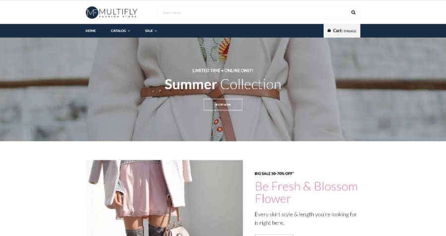 Multifly - Fashion Store Free Elegant Shopify Theme