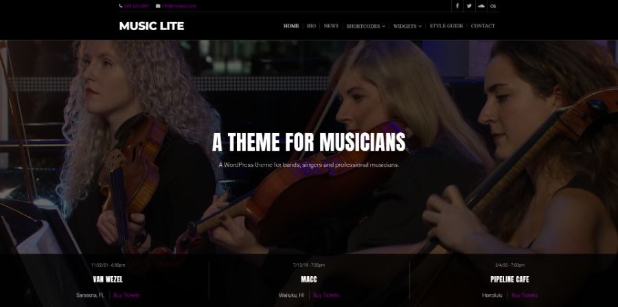 Music Lite WordPress Theme