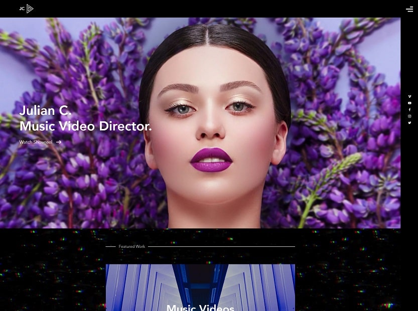 Music Video Director WIX Template