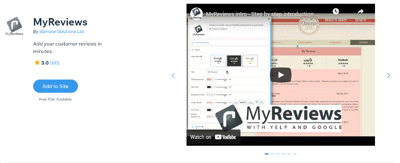 MyReviews Wix App