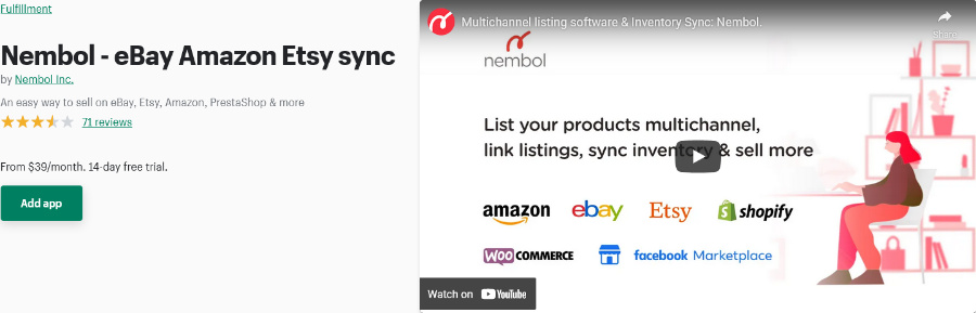Nembol - eBay Amazon Etsy sync