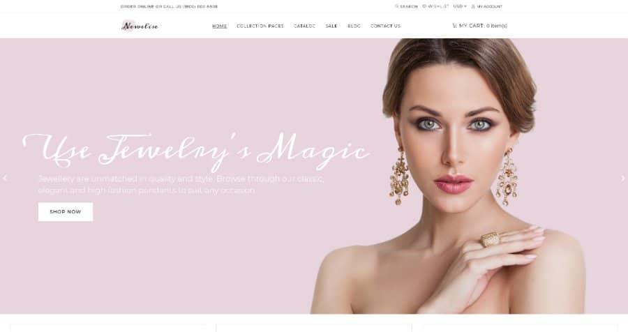 Newelise - Jewelry Elegant Minimalistic Shopify Theme