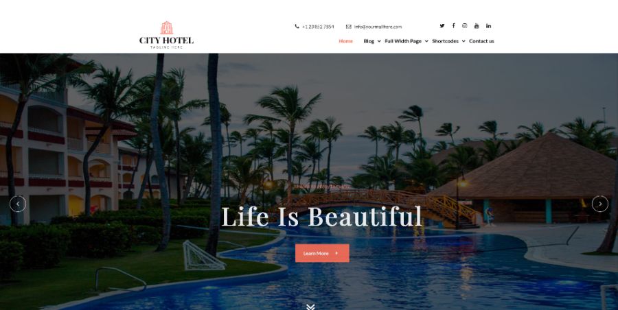 Niwas Resort Hotel WordPress Theme
