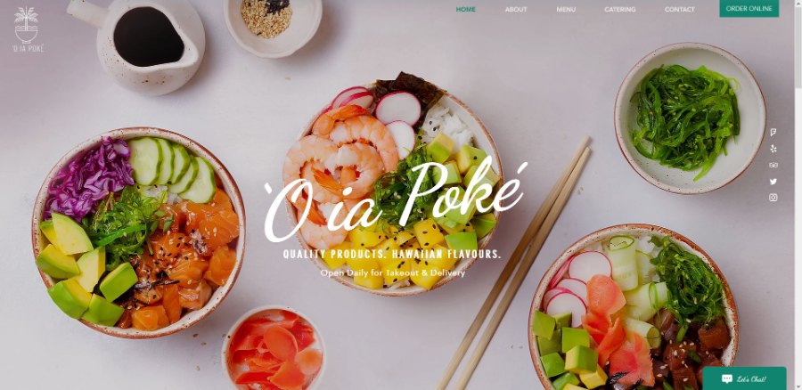 O ia Poke Wix Restaurant Template