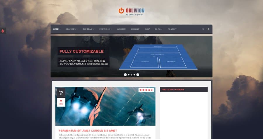 Oblivion - The Ultimate Multi-Purpose Gaming Theme