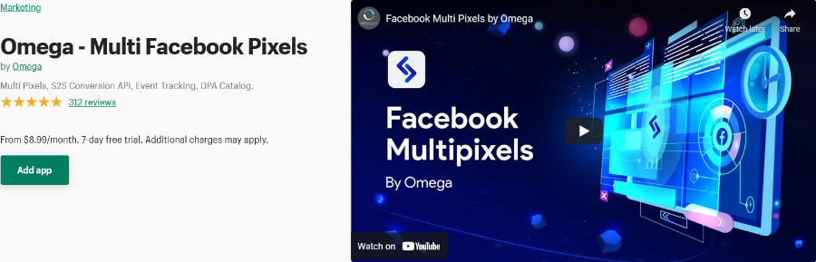 Omega ‑ Multi Facebook Pixels Shopify App