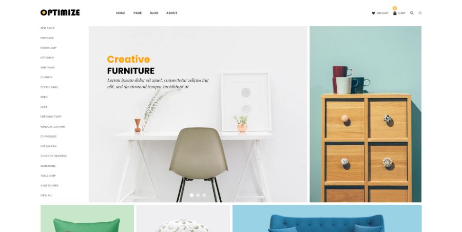 Optimize - Minimalist Shopify Theme For Furniture, Home Decor, Interior & Gift Shop