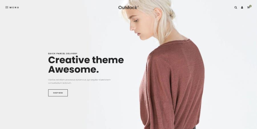 Outstock Clean, Minimal , Drag & Drop Shopify Theme