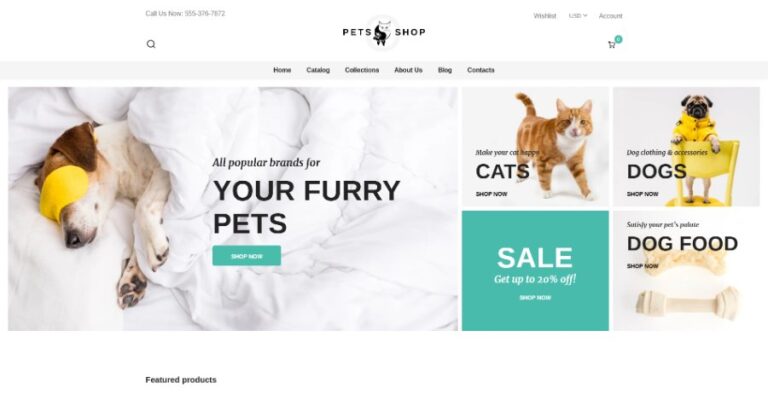 Best Free Shopify Theme for a Pet Store | Website Fabricator