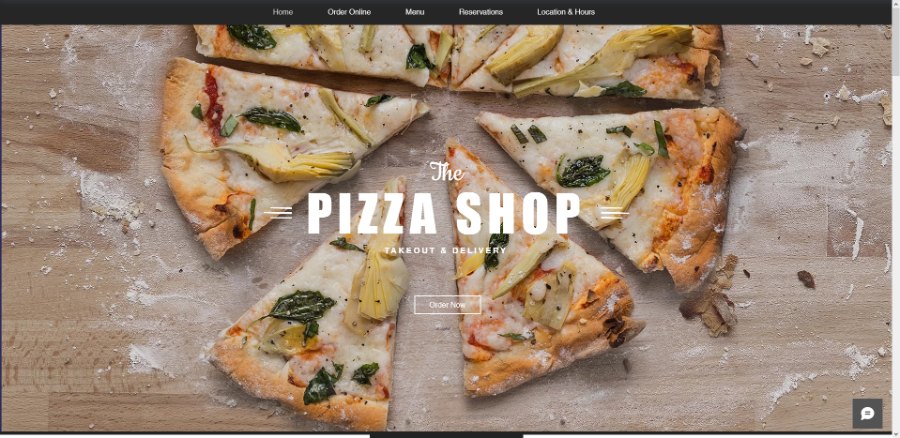 Pizza Shop Wix Restaurant Template