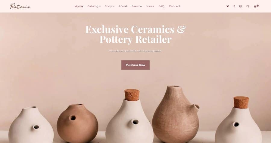 Poterie - Handmade, Ceramic Artist Shopify Theme