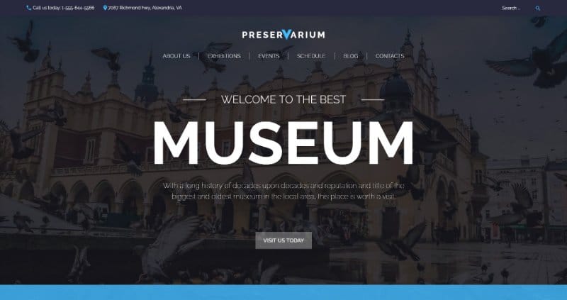 Preservarium - Museum Responsive WordPress Theme