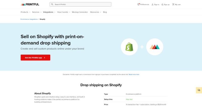 Printful Shopify