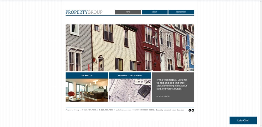 Property Group Real Estate Wix Template