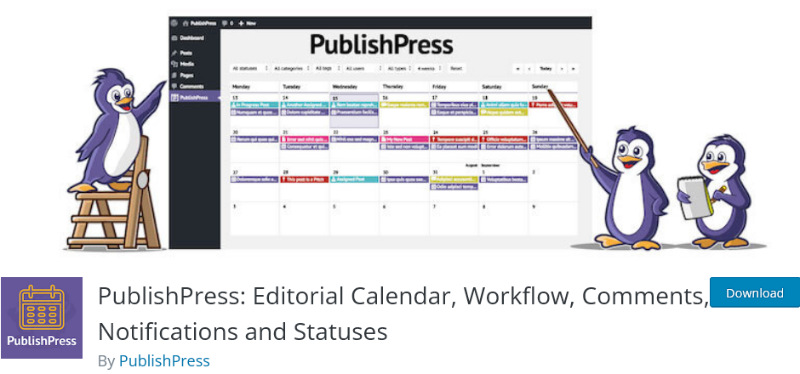 PublishPress Editorial Calendar, Workflow, Comments, Notifications and Statuses