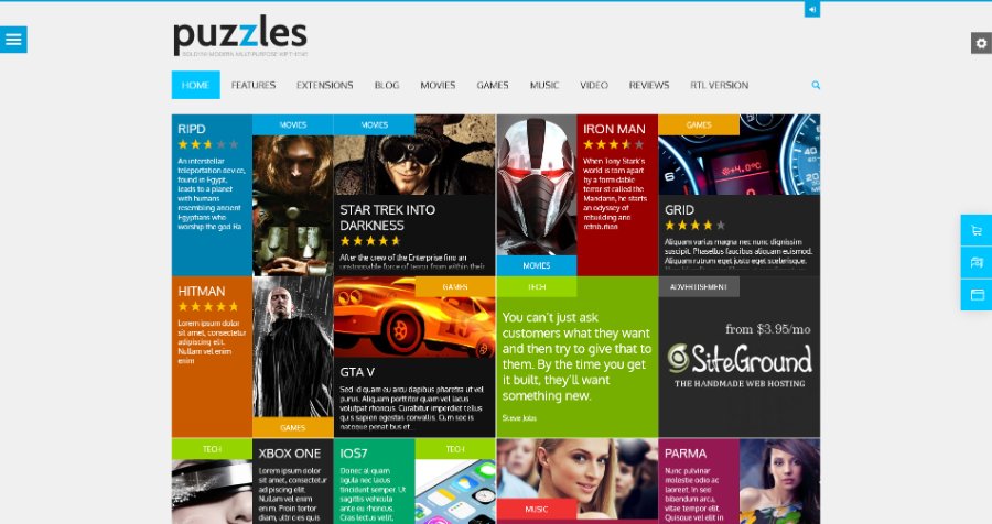 Puzzles  WP Magazine  Review with Store WordPress Theme