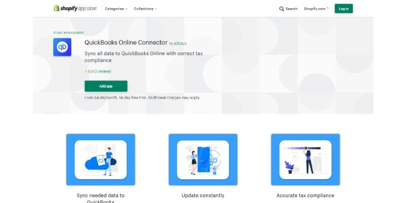 QuickBooks Online Connector Shopify App