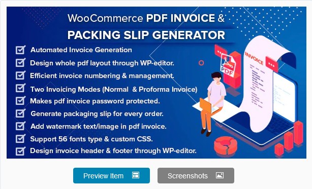 RTW WooCommerce PDF Invoice & Packing Slip with Credit Note