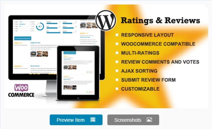 Ratings & Reviews plugin for WordPress