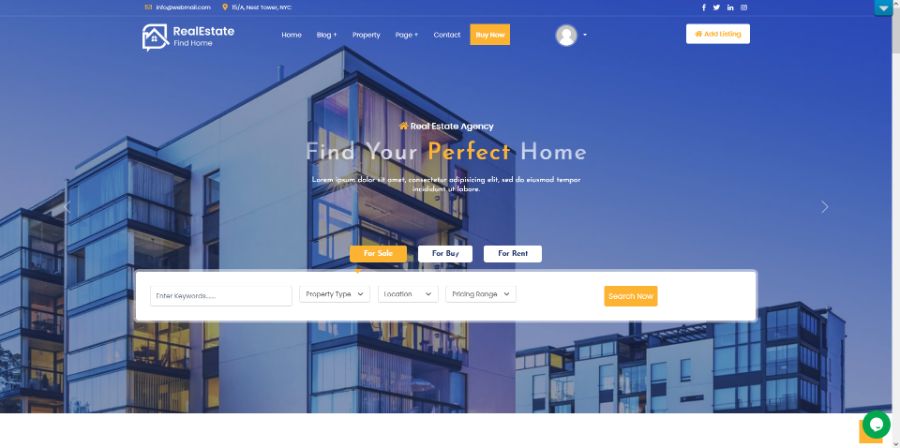 Real Estate Realtor WordPress Theme