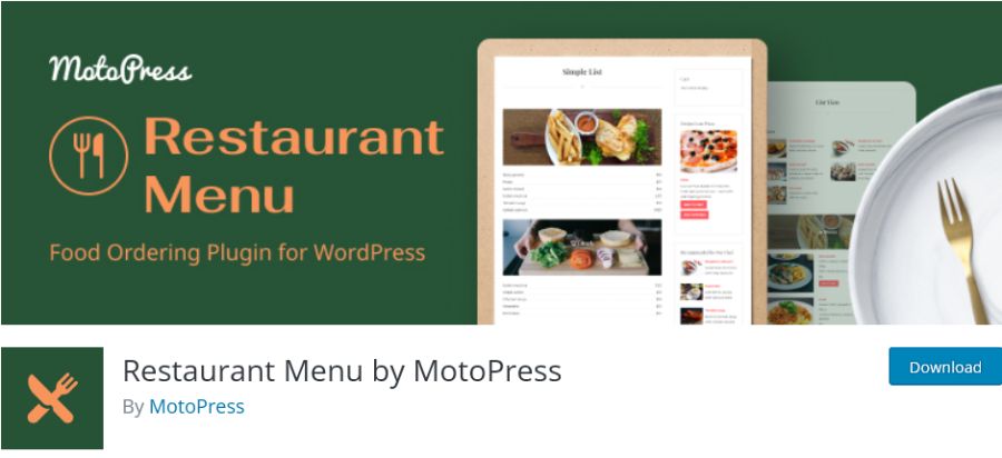 Restaurant Menu by MotoPress