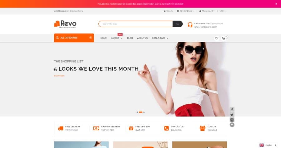 Revo - Multipurpose Stencil Responsive BigCommerce Theme